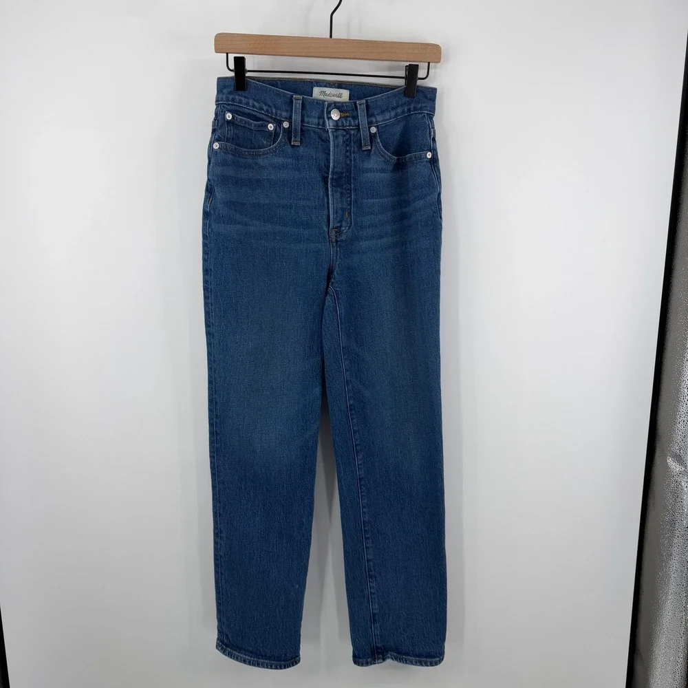 Madewell The Perfect Vintage Straight Jean Women 26 Blue High‎ Rise Stretch